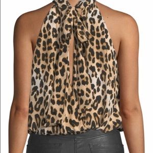 Leopard Halter Blouse